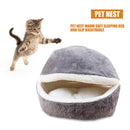 Soft Cat Waterproof Nest Washable Pet Cute Hamburger Bed Kennel Mat (Gray)