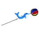 Cute Cartoon Dolphin Rainbow Wind Spinner Colorful Windmill Kids Outdoor Toys 3C