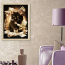 Full Drill Money Cat Tree 5D Diamond DIY Painting Craft Home Decor