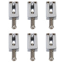 Set Of 6pcs Electric Guitar Bridge Saddles In Chrome 10.5mm String Spacing