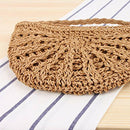 Straw Crossbody Bag Women Weave Shoulder Bag Round Summer Beach Purse and H U1F4