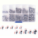 200pcs Stainless Steel Hex Socket Set Screw Grub Screws Assortment Kit M3-M8