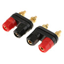 2pcs Terminal Binding Post Amplifier Dual Copper 2-way Banana Plug Jack