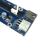006C PCI-E 1x to 16x Extender Riser Card USB 3.0  6Pin SATA for BTC Mining