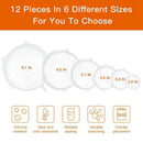 Silicone Stretch Lids,12 Pack Reusable Durable And Expandable Lids To Keep  V2C1