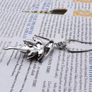Women Flower Long Adjustable Chain Pendant Sweater Necklace(Ballet Girl) I6K2