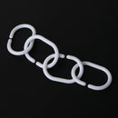 12Pcs/Pack Home Plastic Shower Curtain Hook Hanger Rings Bath Drape Loop Clasp