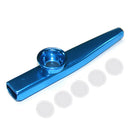 Pack of 2 Metal Kazoo Mouth Flute Golden Blue Kids Musical Instrument Gift