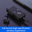Hands-Free Portable Wireless Bluetooth 5.0 Receiver 3.5mm AUX Bass Audio Noise
