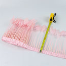 15-20cm Pink Feather Fringe Trim Sewing Edge Crafts Garment Decors 2m