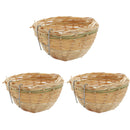 Pack of 3 Handmade Bamboo Bird Breeding Nest Bed for Budgie Parakeet Cockatiel