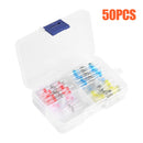 50pcs Heat Shrinkable Middle Tube Waterproof Solder Ring Cable Connectors A