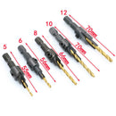 6PCS HSS Countersink Drill Bit Set Screw Woodworking Chamfer Set Tool Tackle FGD