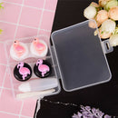 2pc/set Cartoon portable plastic contact lens case contact lenses box containeME