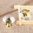 Diamond Shape Crystal Glass 30mm Kitchen Cabinet Door Drawer Knob Cupboard  L9A3