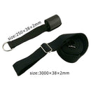 Door Sports Yoga Ballet Band Dance Exercise Soft Leg Stretcher Belt (Black)