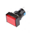 5x Square Shape LED Illuminated Push Button DC 12V Switch fit for contactor Red