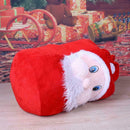 Christmas Cute Santa Pattern Plush Bag Gift Holder Christmas Decoratin
