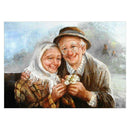 4 Pack Elderly Couples DIY 5D Diamond Painting Full Drill Cross Stitch Decor
