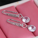 Rhinestone Crystal Ear Studs Earrings Drop Dangle Hoop Earrings Women Jewelry LJ