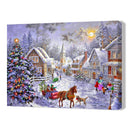 40x30cm Oil Painting By Numbers Christmas Snow Street DIY Drawing No Frame A