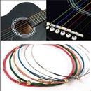 Acoustic Guitar Strings Guitar Strings One Set 6Pcs Rainbow Colorful Color â„–[