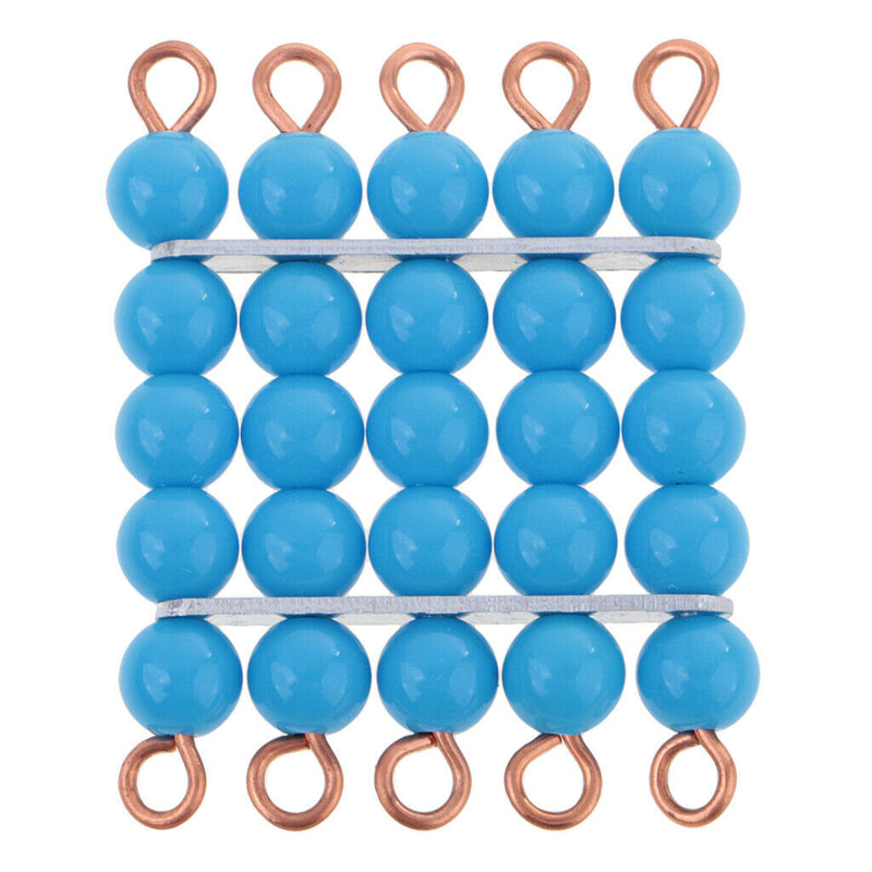 Montessori Bead Bars 1-10 Numbers Math Square Counting Game with Tray Kids Math