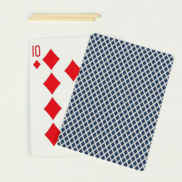 Two Cards & Two Wooden Sticks Floating In The Air Magic Props Suspended Match