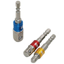 6xSocket Bit Adapter Hex Drill Nut Driver Power Extension Bar 1/4" 3/8" 1/2"