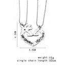 Words "Her Buck&his Doe" Love Elk Chain Necklace for Couple Lovers Pip ES