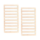 2x Wooden Jewelry Display Tray Multiple Sizes Rings Storage for Window Displays