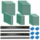 62Pcs PCB Board Kit Includes 32Pcs Double Sided Prototype Boards, 20Pcs Hea F3H5