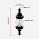 Black Fuel Filter 93.5 * 27.2 mm Glass Oil Cleaner Inline Fuel Filter Motorcycle