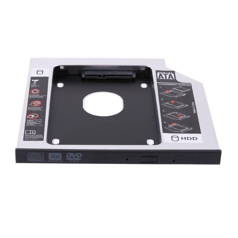 9mm SATA to SATA 2nd SSD Caddy Case Hard Disk Drive Enclosure CD-ROM Optical
