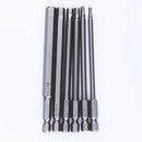 6pcs 100mm Length 1/4 Inch Hex Shank Magnetic Hexagon Head Screwdriver Bit