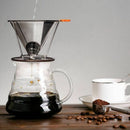Stainless Steel Coffee Filter Basket Reusable Pour Over Coffee Filter Cone  V1Q1