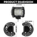 4"72W Quad Row LEDWork Light Offroad Spotlight Driving Fog Lamp Truck4WD Boat Hn