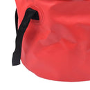 Outdoor Collapsible Water Bucket Carrier Leakproof Folding Pail Red 30L