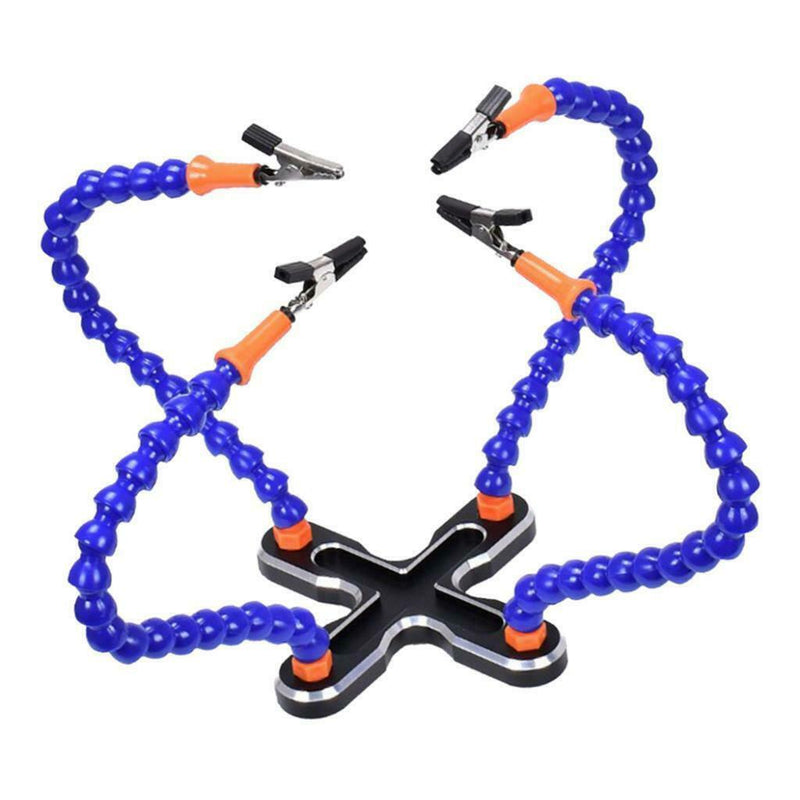 Soldering Helping Hands, 4 PCB Pillars Circuit Board Holder w/ Flexible Arms &