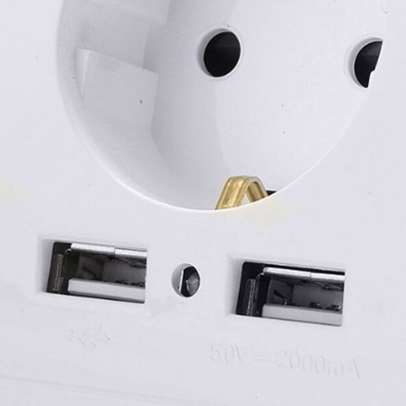 1.5A Wall Charger Adapter Board Dual USB EU Plug Wall Socket Power Outlet Panel