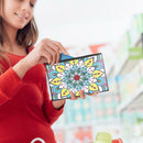 DIY Mandala Special Shaped Diamond Painting Wristlet Wallet Women Clutch