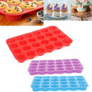 24 Cavity Silicone Muffin CupCake Cookie Chocolate Mould Pan Baking Tr ZYR