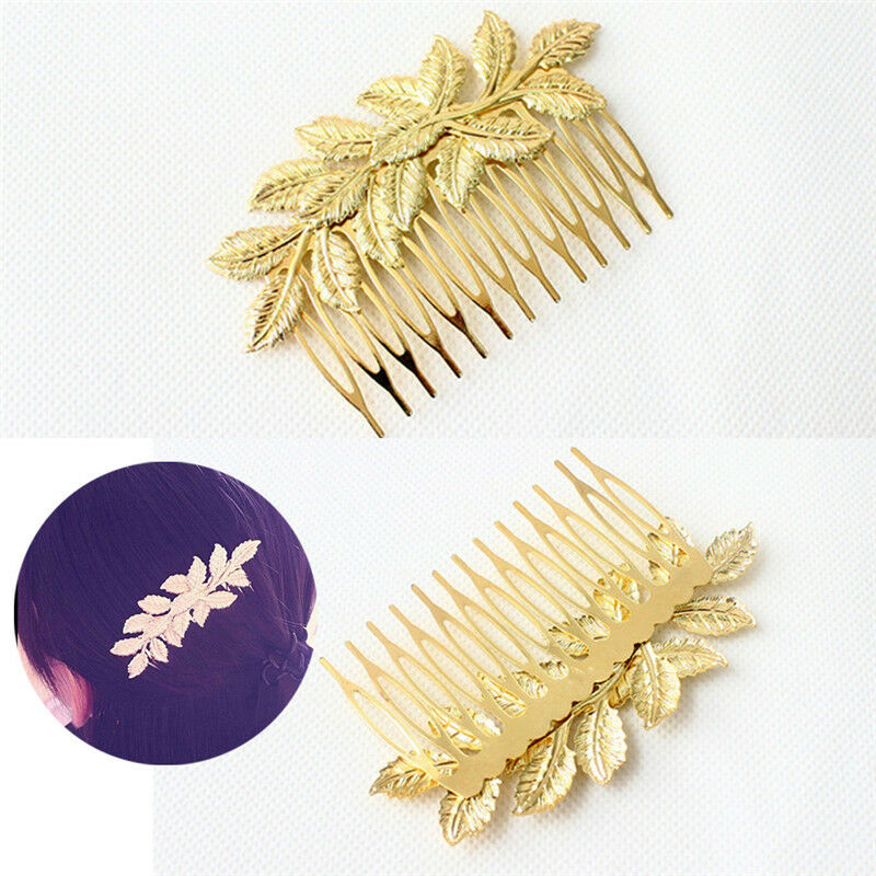 1x Women Hair Clips Hair Comb Hairpin Alloy Leaves Elegant Headband  Hot New LJA