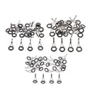 75x Sea Pole Fishing Casting Rod Guides Parts Line Rings DIY Rod Repair Kits