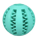 5cm Pet Toys Rubber Interactive Ball Dog Chew Tooth Cleaning(Lake Blue)