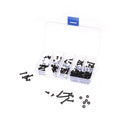 160PCS M3 8 Sizes Assortment Stand-off Nylon Screws Bolt Nuts Fastener Black 3c