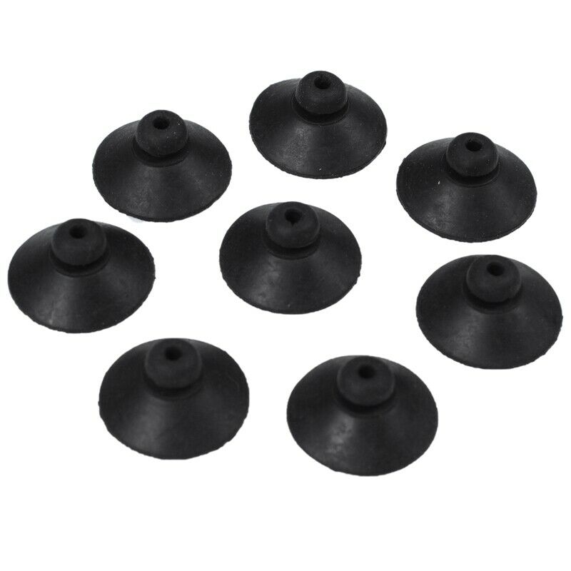Soft Plastic Aquarium Suction Cup Clip 28mm Diameter 8 Pcs Black M3A1