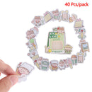 40x Label StickersSet Decorative Stationery Stickers Scrapbooking DIY DiaryJR