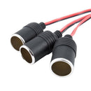 12v 24v Power Charger Adapter 1 to 3 Car Cigarette Lighter 3-Way Splitter F