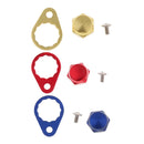 3pcs Anti-rust Fishing Reel Handle Locking Plate Screws M8 Nut - Left Hand
